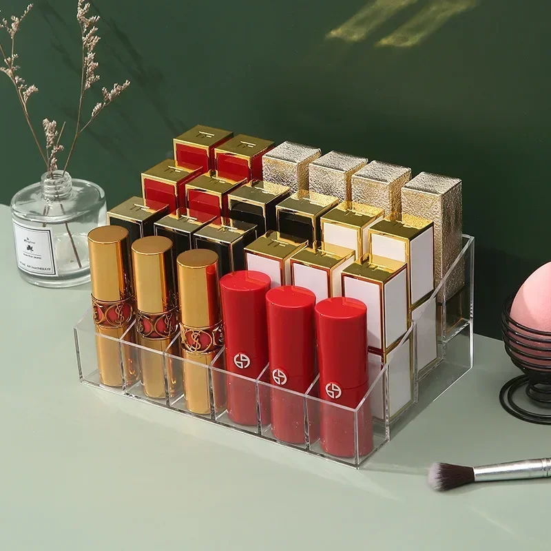 9/24/36/40 Grids Makeup Organizer Box Transparent Make Up Jewelry Holder Home Bathroom Desk Lipstick Storage Boxes Accessories 4