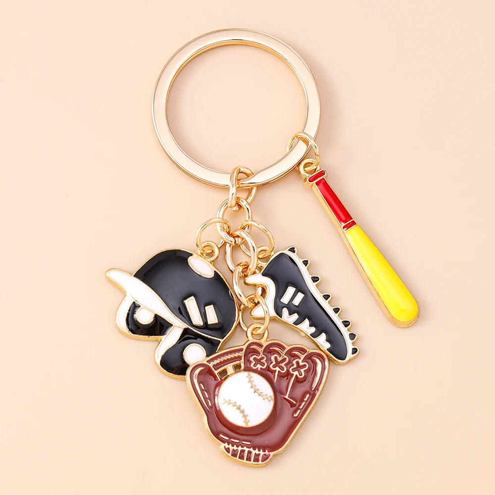 Aihua Niedlicher Emaille-Rugby-Fußball-Badmintonschläger-Schlüsselanhänger für Frauen und Mädchen, Handtasche, Anhänger, Schlüsselanhänger, DIY, handgefertigter Schmuck, Geschenke – Detail 7