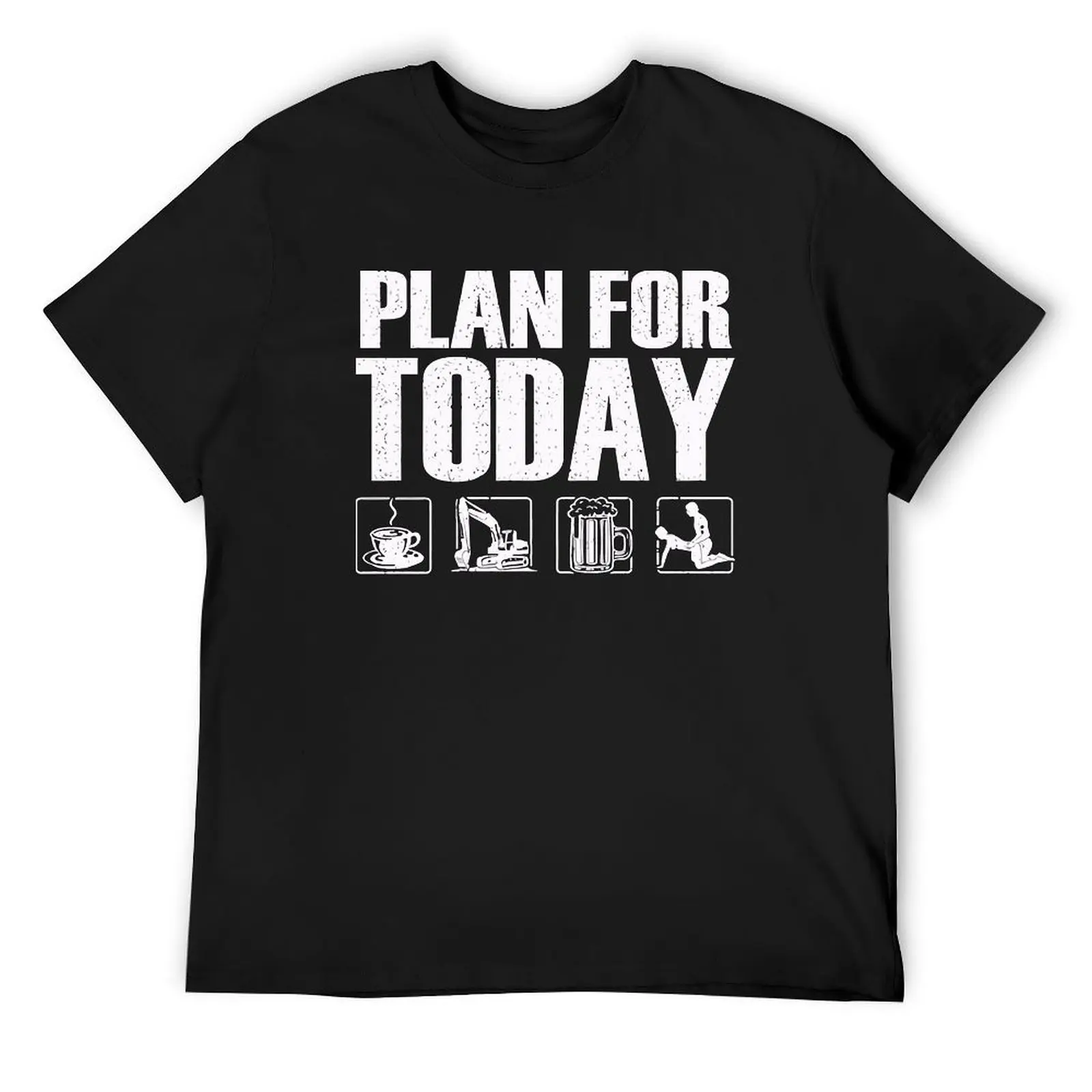 

Plan for Today T Shirt Mens Casual T-Shirts Beach Trendy Tees Short Sleeve Printed Oversize Tops