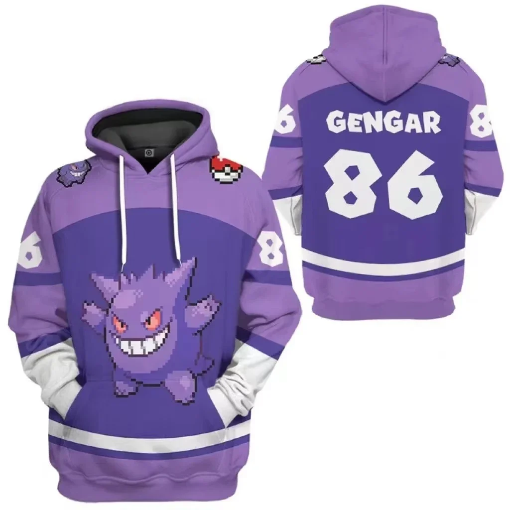 thumbnail image 1 of Pikachu Anime Elf 3D Digital Printing Fashion Casual Sweatshirt Hooded Pullover Shirt Birthday Gift, 1 of 5