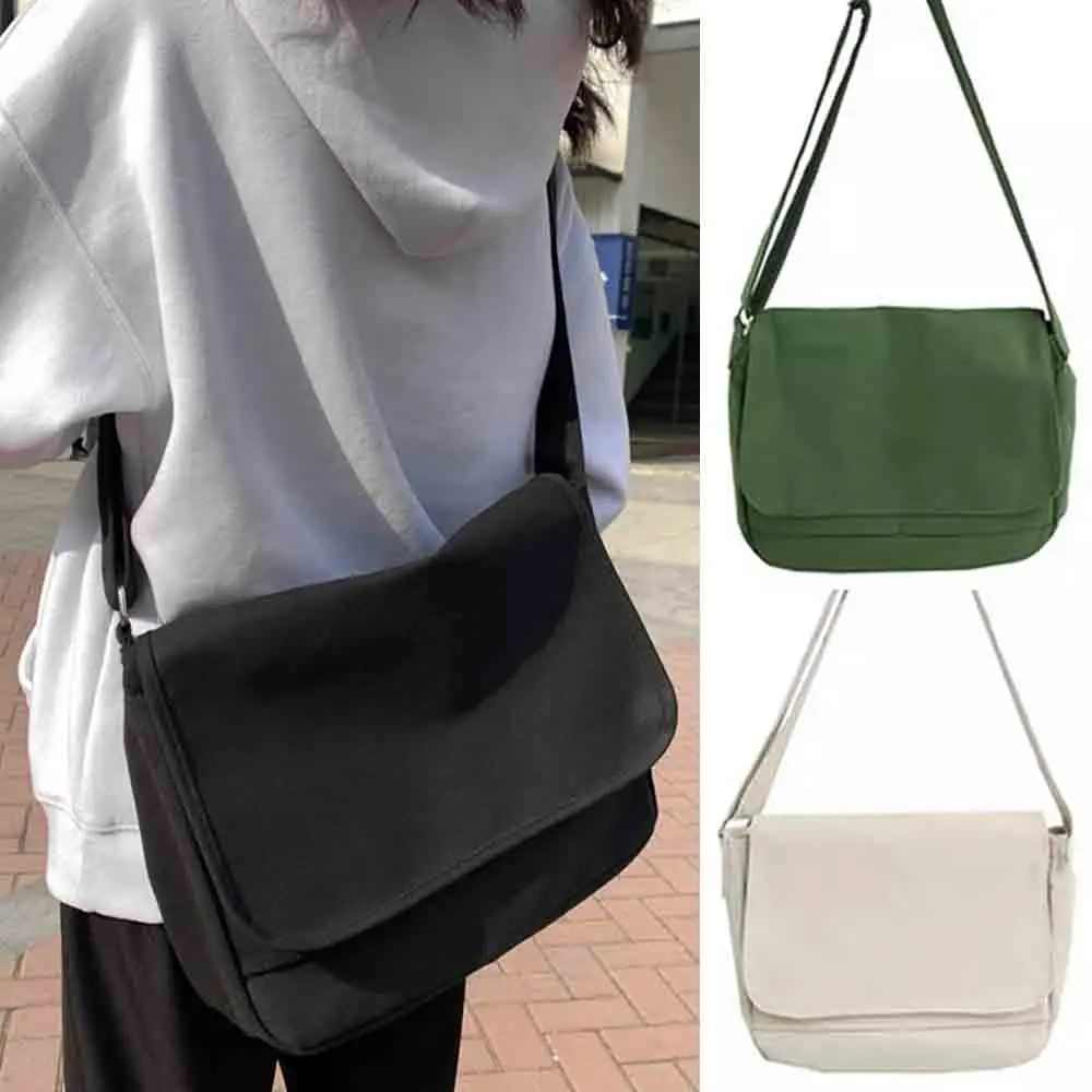 

2023 Messenger Bags Women Bag Youth Organizer Fashion Canvas Shopper Large Shoulder Crossbody Harajuku School Pack Men Satchels
