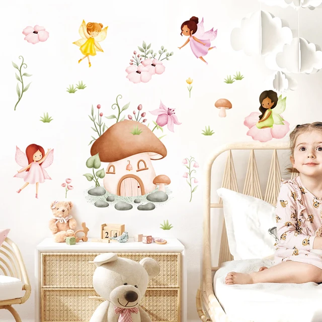 Autocollants muraux en aquarelle, dessin animé d'animaux de la forêt, ours,  lapin, pour chambre d'enfants, pour chambre de bébé, Stickers muraux,  décoration de maison - AliExpress