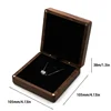 1PCS Free Personalized Custom Engraving LOGO Necklace Wood Box Jewelry Display Stand Bracelet Stand Wooden Necklaces Easel Box 5