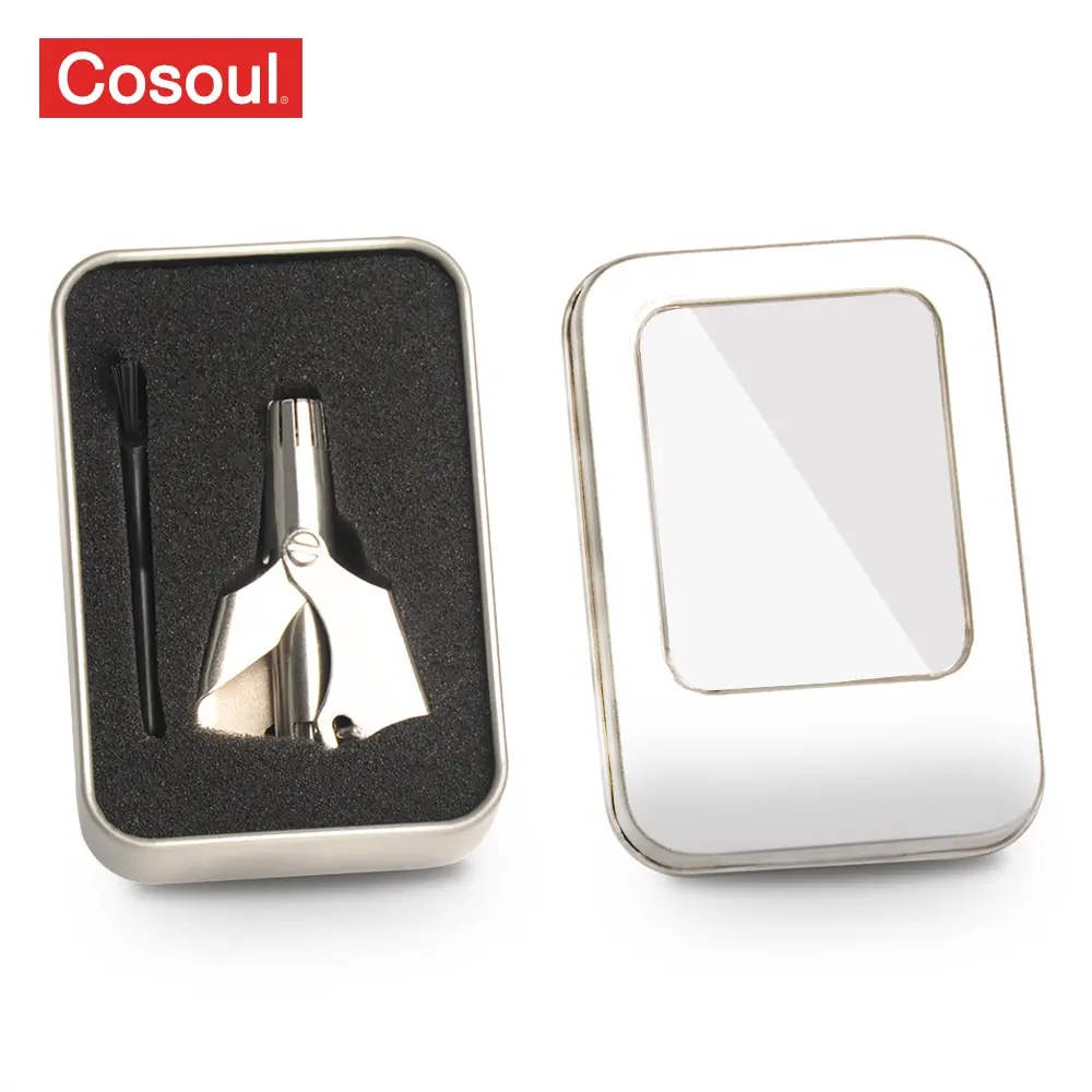 Nose Hair Trimmer Stainless Steel Manual Nose Hair Trimmer Razor Nose Hair Shaver Washable Nose Ear Hair Trimmer 2