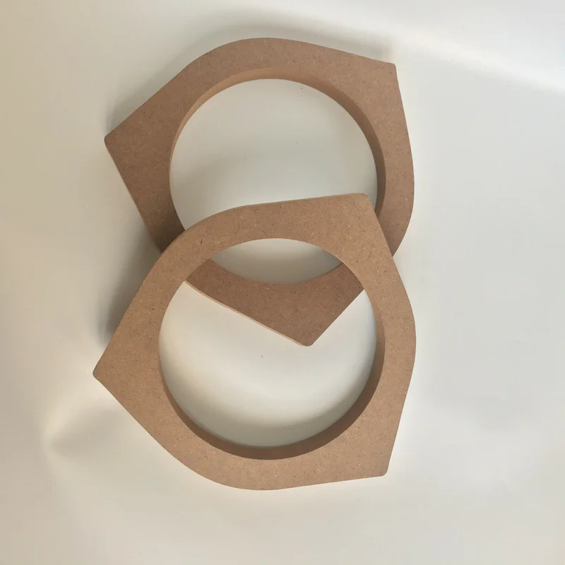 2개 6.5인치 MDF 어댑터 스피커 링 마운팅 스페이서 링 자동차 오디오 19mm 높이