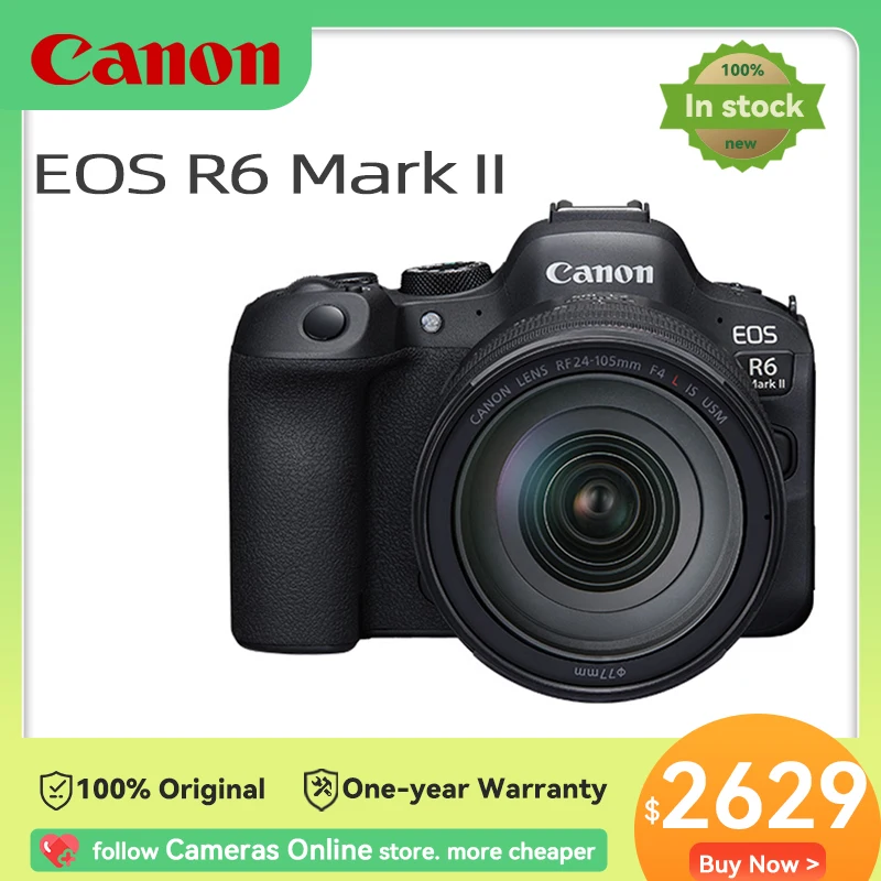 Canon Eos R6ii / R6 Fullframe Flagship Professional Mirrorless Digital Camera R6 Mark Ii 24.2