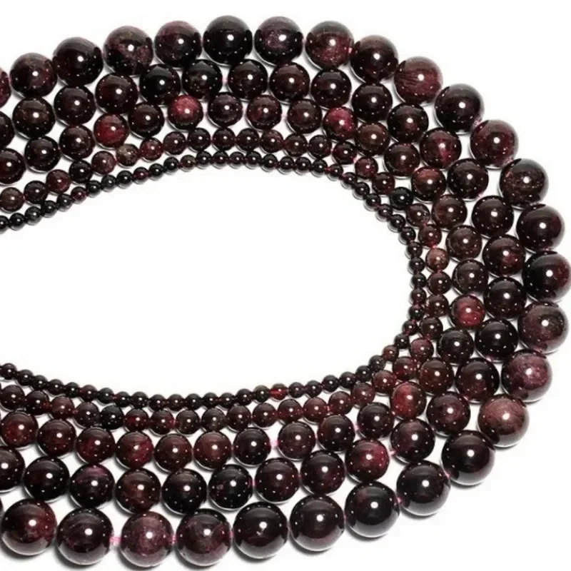 

Natural Garnet Loose Beads Gemstone Smooth Round for Jewelry Making 4/6/8/10 mm Натуральный гранат сосна жемчуг гладкий круглый