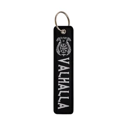 Stylish Black Embroidery Key Fob - Rock and Roll Zone Quote Keychain for Fashion Accessories and Gifts (2)