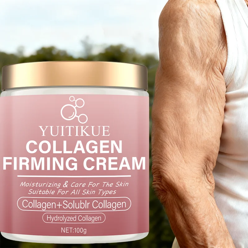 קרם מחזק קולגן 100 גרם - מתיחה ומרפקים לזרועות, מותן ורגליים, נוסחה עדינה, משפר תרגול, כל סוגי העור