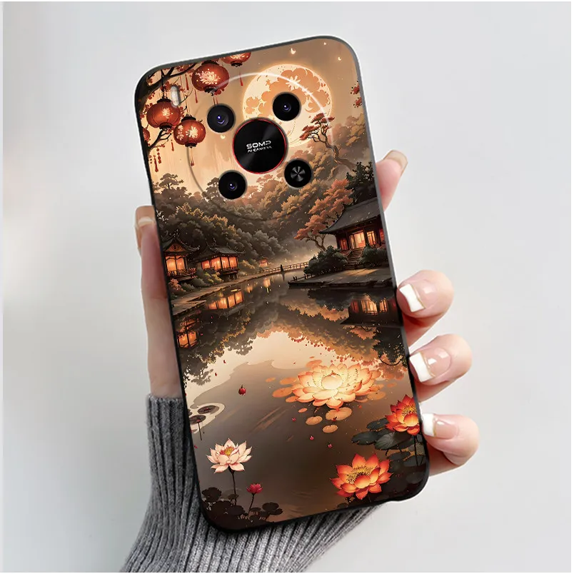 Chic Bright Pattern Silicone Phone Case - Pink Sand Beach & Garden Shockproof Shell