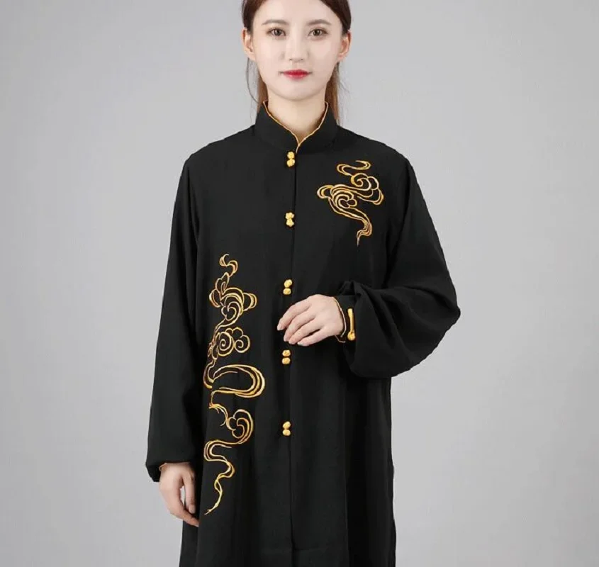Embroidery Kung Fu Suits Spring Autumn Martial Arts Costume Sets Fashion Men Women Chinese Style Tai Chi Clothing