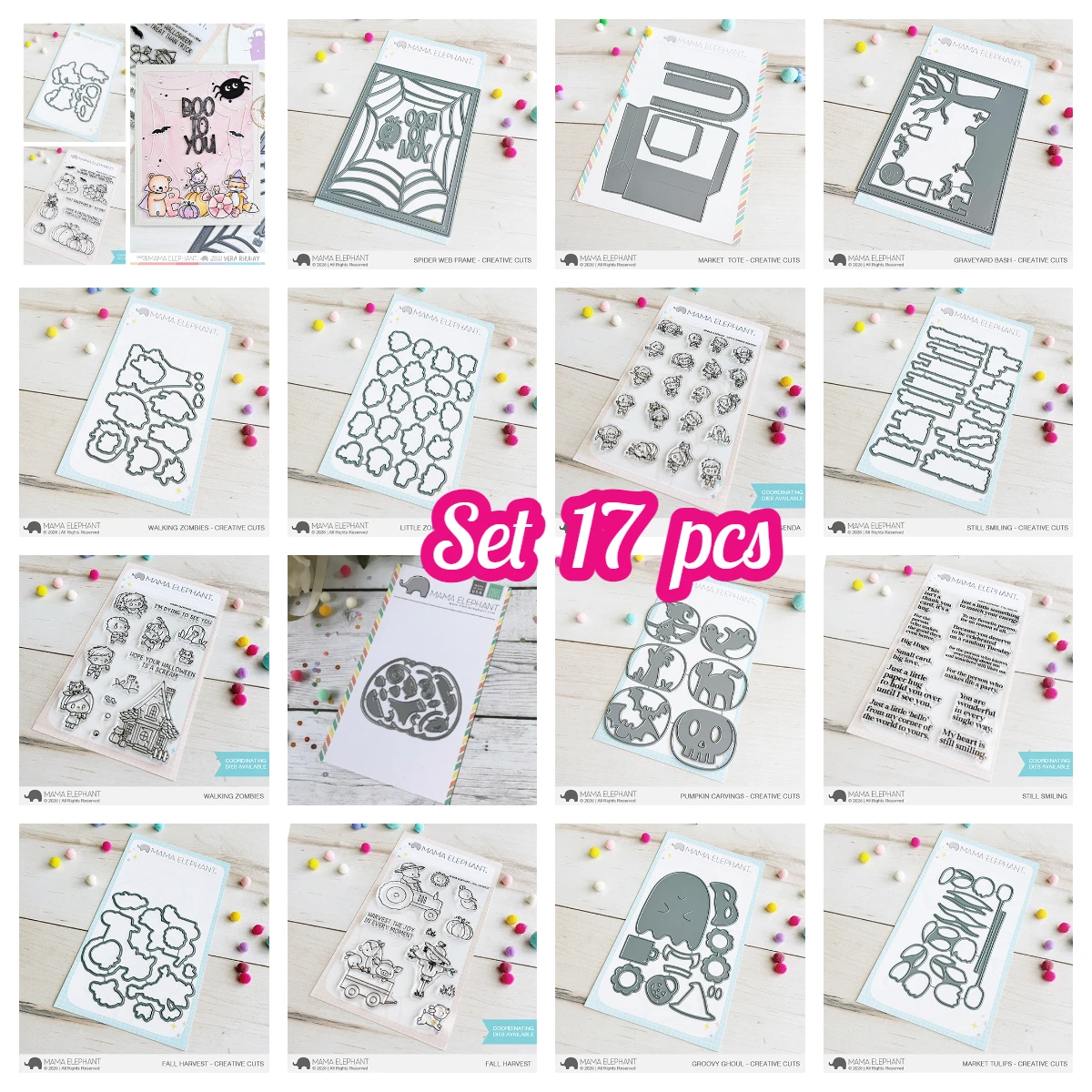Festive Embossing and Cutting Dies Set for Holiday Scrapbooking and Card Making
