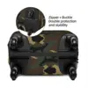 Custom Fashion Original Woodland Camo Luggage Cover Protector Washable Military Army Camouflage Travel Suitcase Covers 3
