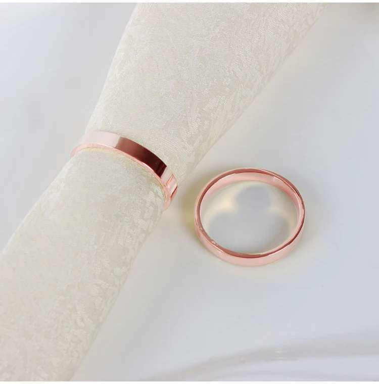 Gold Napkin Rings napkin ring 6/10pcs eco-friendly Metal Napkin Buckles Serviette Holder for Wedding Party Restaurant Home Table Decoration