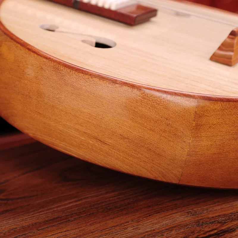 Xiaoruan National Musical Instrument Elm Carved Rosewood Border with Ruan Box Picks
