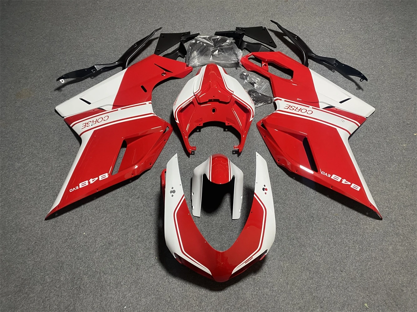 

Motorcycle Fairing Set Body Kit Plastic For DUCATI 1198 1098 848 2007 2009 2010 2011 2012 Accessories Injection Full Bodywork