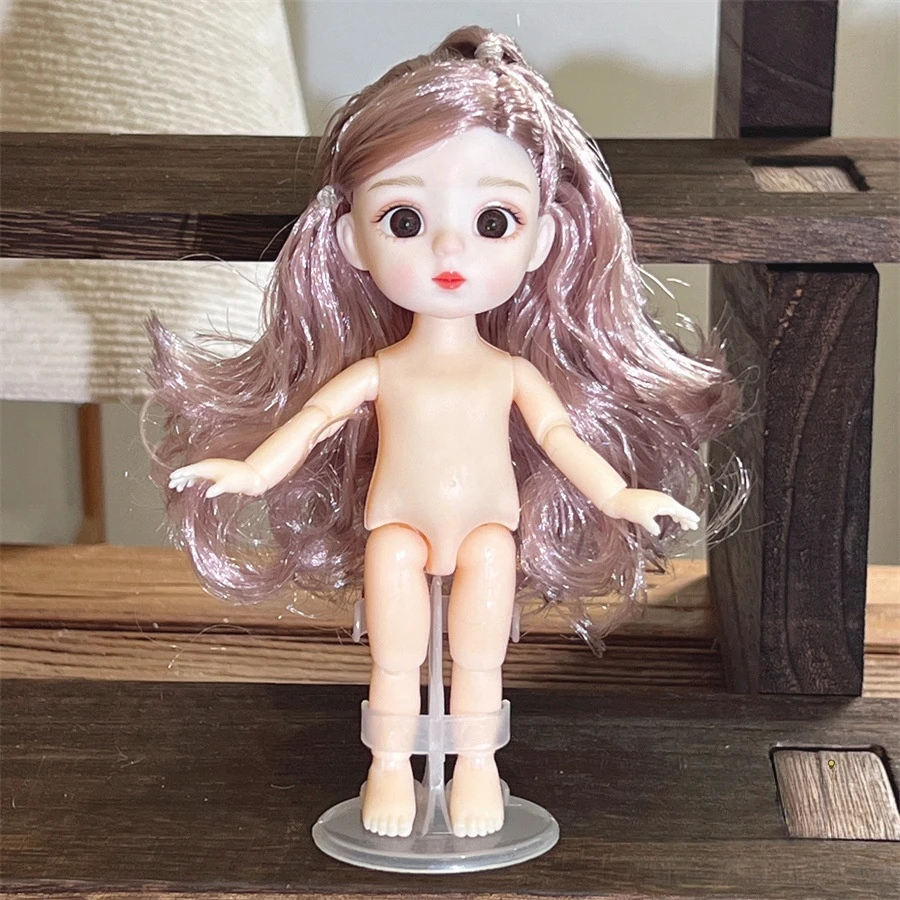 17cm Doll with Different Expressions, Cute 1/8 BJD Doll, 13 Joint Movable Doll Girl Toy 5