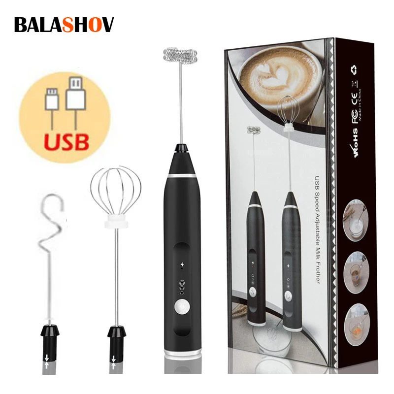 Wireless Milk Frothers Electric Handheld Blender With USB Electrical