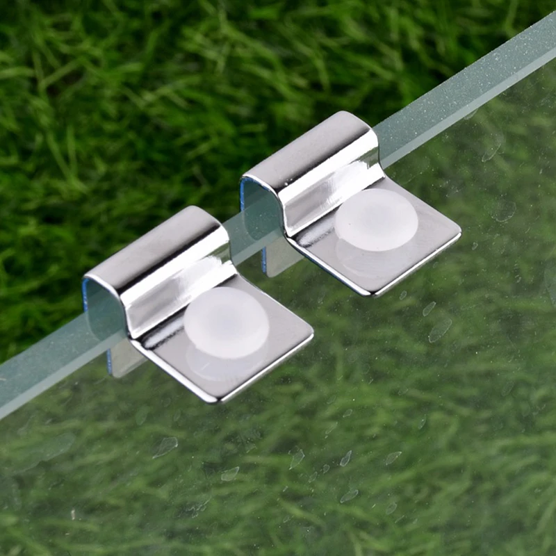 3~19mm Aquarium Fish Tank Glass Cover Support Stainless Steel Non-Slip Holders Universal Lid Clips Aquarium Accessories 4Pcs/lot