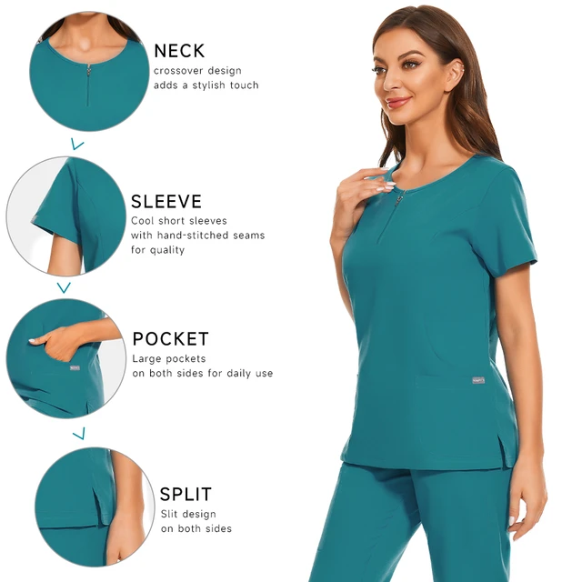 High-Quality Jogger Style Blue Medical Scrubs Like Figs & Cherokee