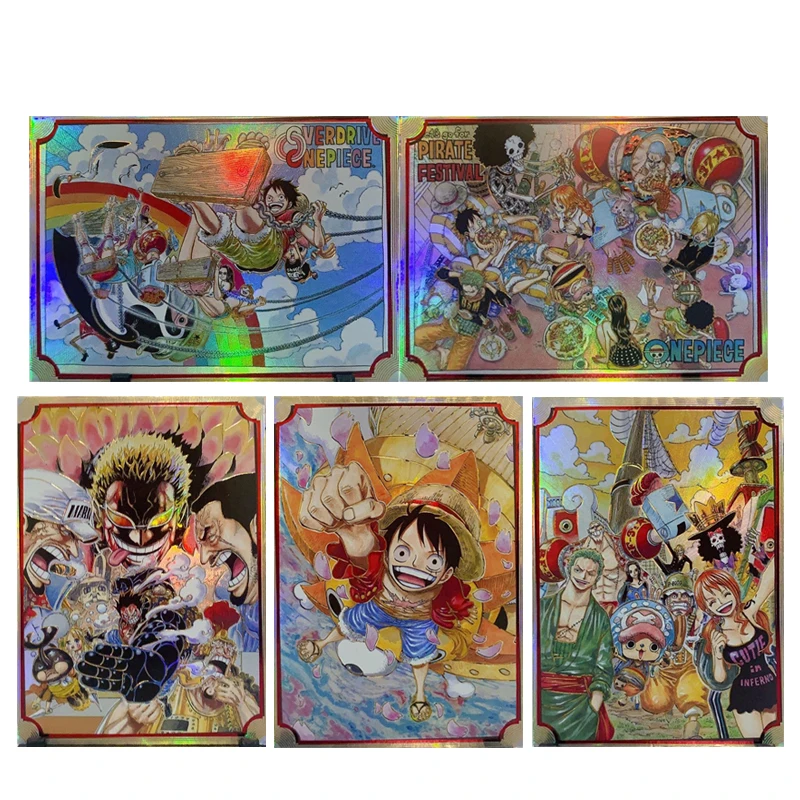 

Anime One Piece Monkey D Luffy Donquixote Doflamingo Nami Nico Robin Roronoa Zoro Sealing New Collectible Cards Birthday Gifts