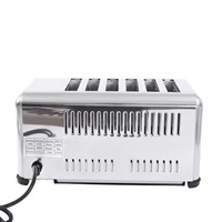 Sweetmile Commercial Bread Maker Machine 1.2 Inch Slot for Breakfast Silver Toaster Home Stainless Steel Bread Baking Machine 1