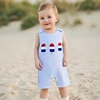 Adorable 4th of July Stars and Stripes American Flag Print Sleeveless Romper Patriotic Baby Outfit for Summer Fun 1