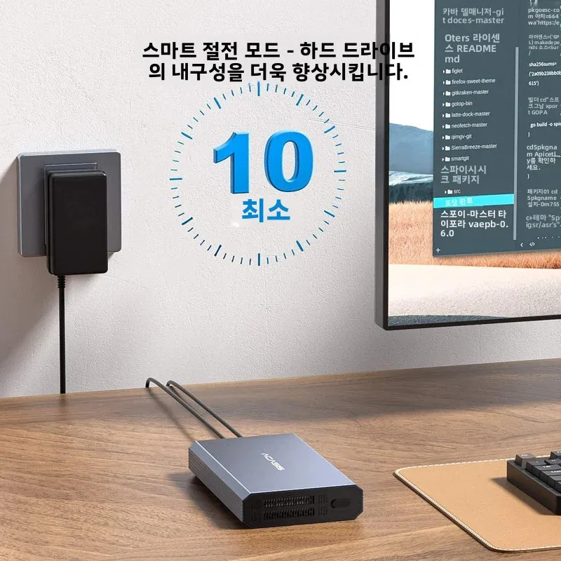 Acasis USB 3.0 1베이 외장 케이스 (3.5/2.5인치 SATA HDD 지원, 알루미늄 방열 케이스, 최대 30TB 외장 스토리지 지원, 도구 없이 설치 가능)