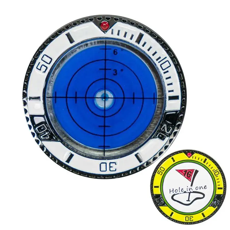 

Golf Green Slope Reader Golf Hat Clip Ball Marker With High Precision Level Sure Putt Pro Green Reading Aid Poker Chip Style
