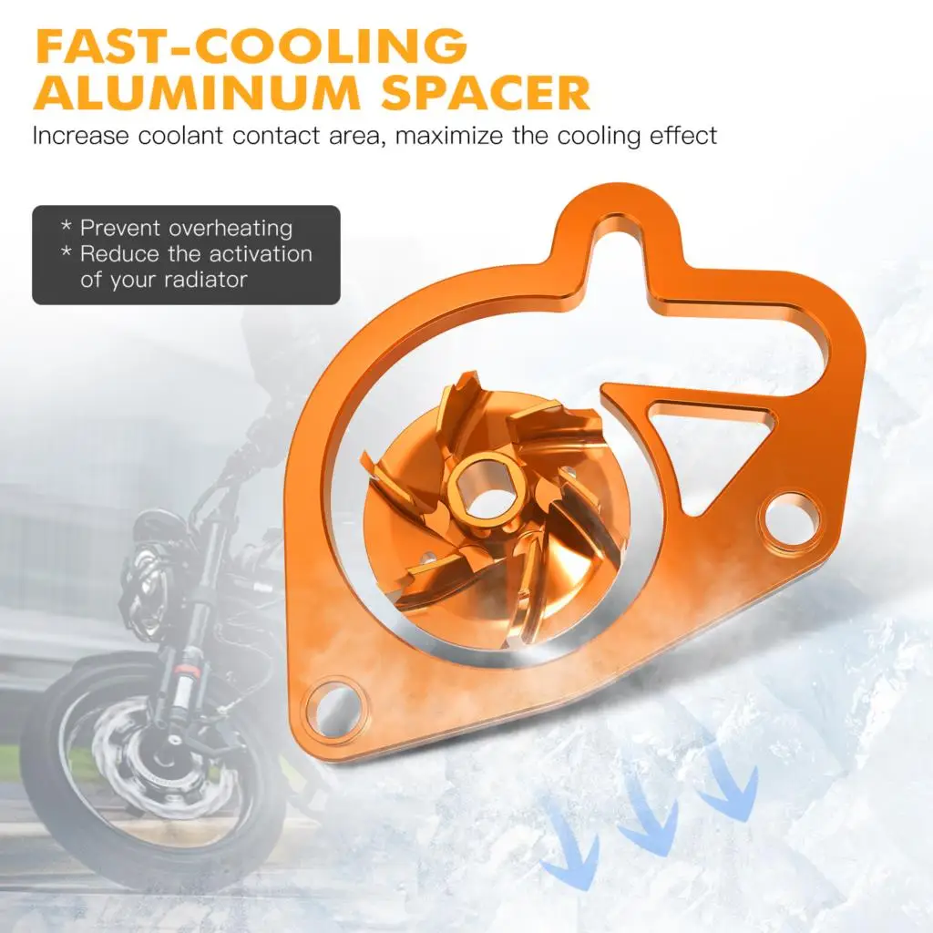 NICECNC Für KTM EXC 300 250 XCW 2024 2025, Übergroße Wasserpumpe, Kühler, Laufrad, Abstandshalter für KTM SX 250 300 XC Husqvarna GasGas – Detail 3