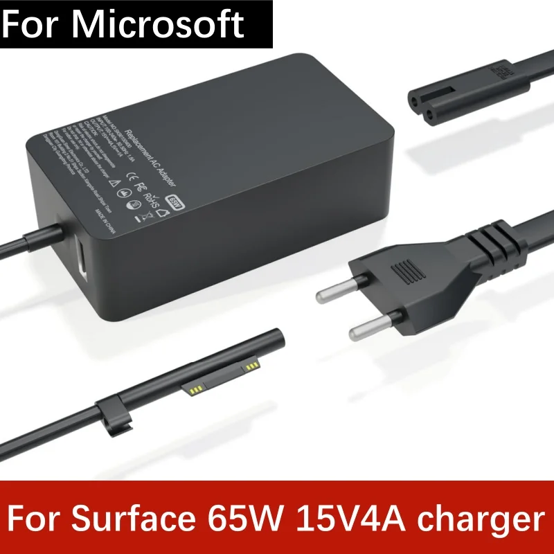 Alimentatore 65W Per Microsoft Surface - Compatibile Con Pro, Laptop, Go, Book E Studio, Con Porta USB - Foto 7