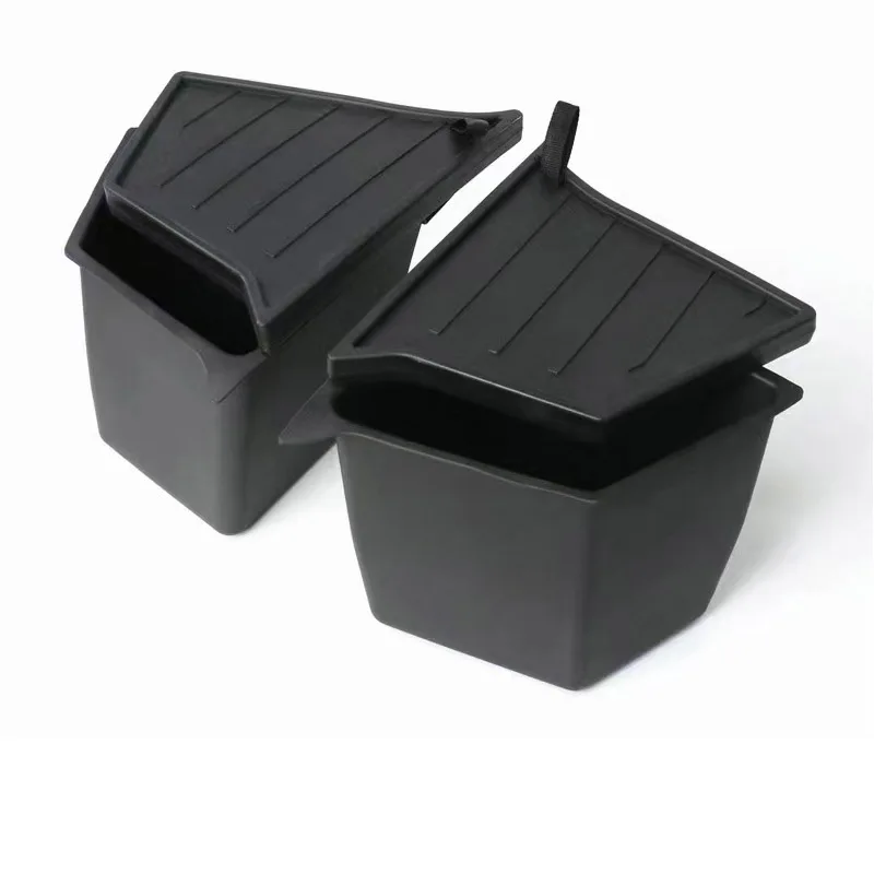 Car Trunk Organizer Trunk Organizer Trunk Storage Holder Car Interior Organizer Trunk Side Storage Bins For Tesla Model Y-Shanghai Cargo Compartment TPE Box Organizer Boot Bucket With Lids
