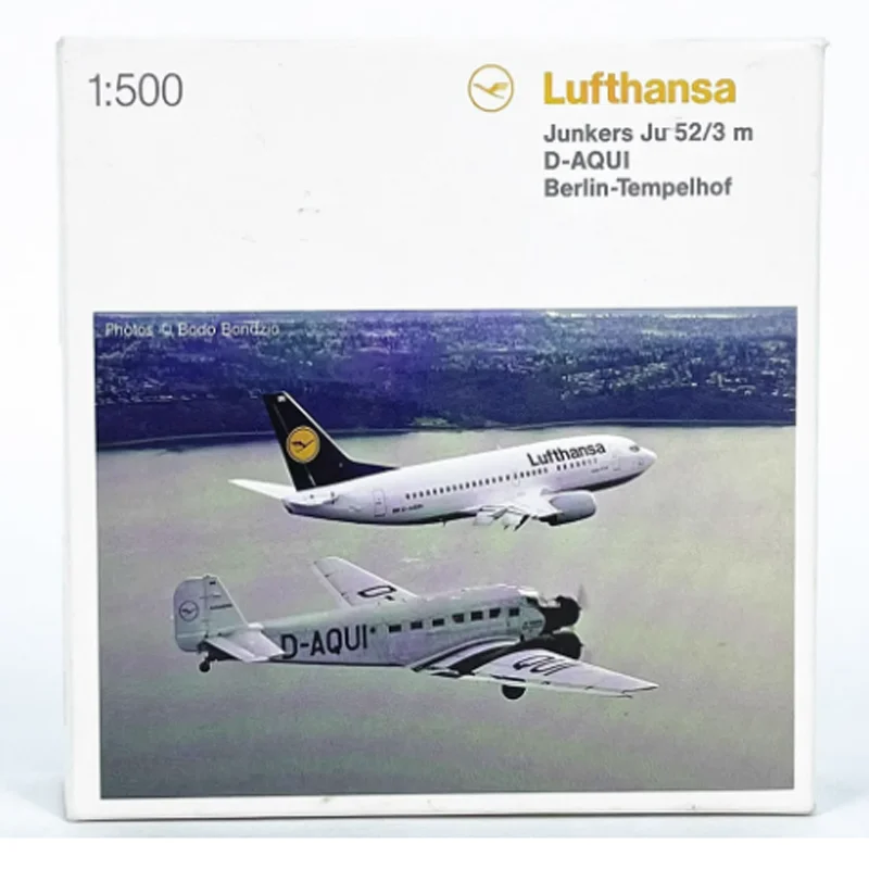 Diecast Scale Herpa 1:500 Lufthansa JU-52 Junker Transport Model