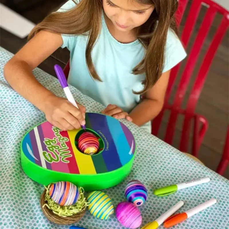 Easter Egg Decorating Kit Diy Graffiti Electric Rotating Machine With Lights Music Painter Rabbit Egg Painting Machine for easter egg decorating kit
