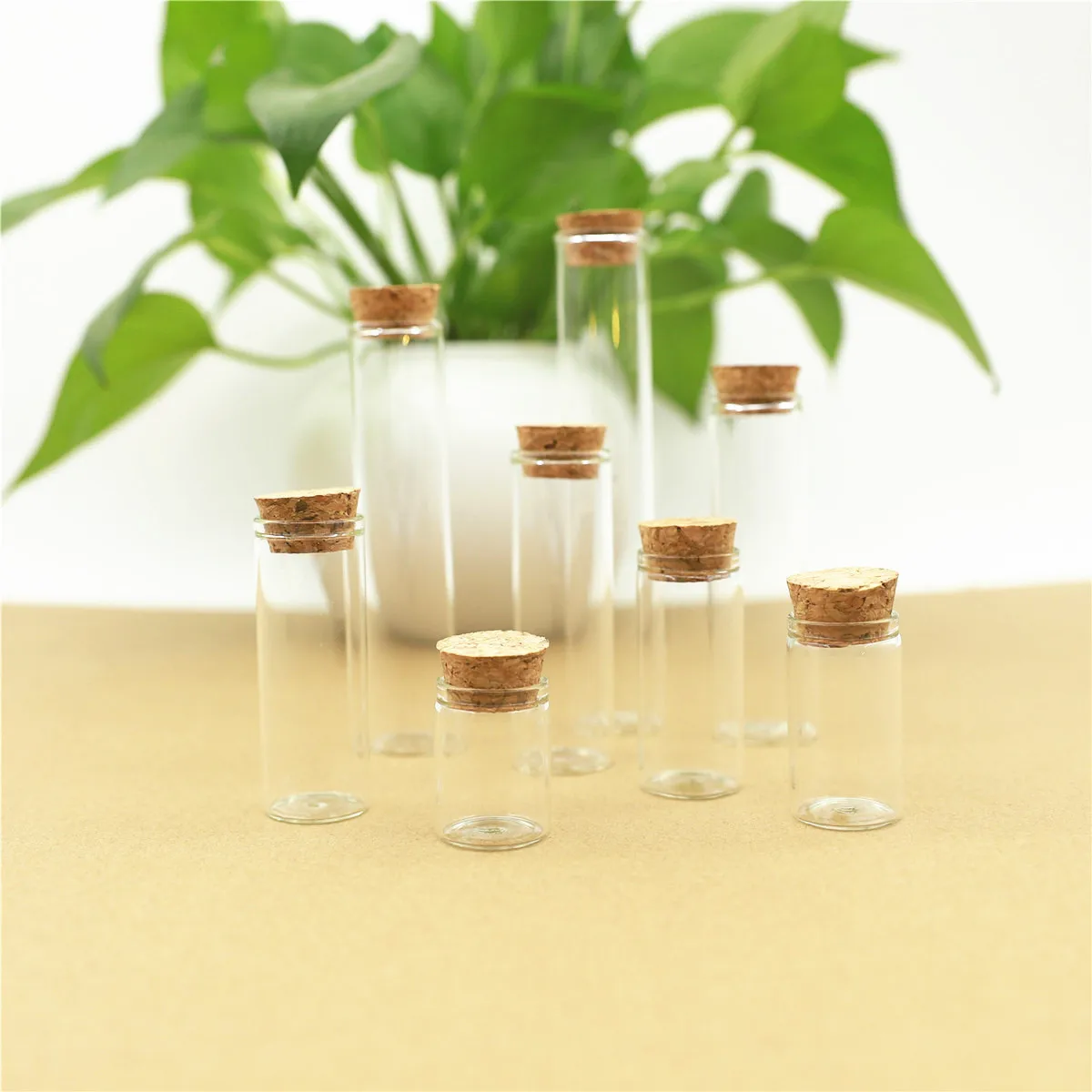 Glass Test Tube 50 pcs/lot 17*22*80mm Glass Bottle Cork Stopper Mini Bottles Small DIY Jars Wedding Decorative Vials 6