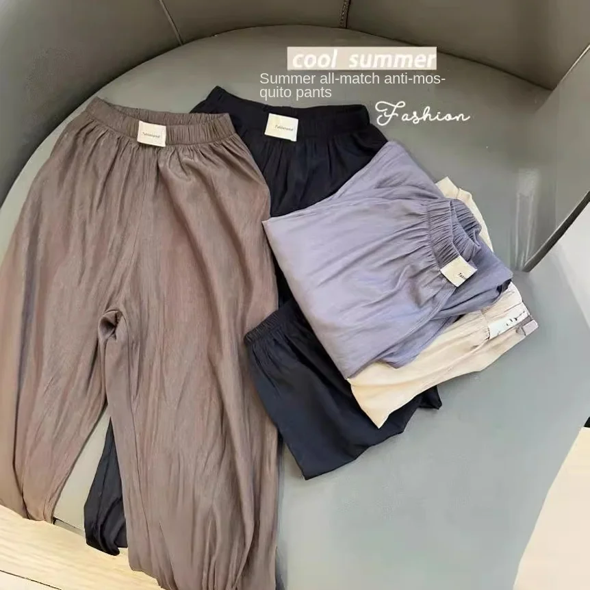 

Anti-mosquito pants Boys Class a summer thin children's sunscreen quick drying pants Korean version children's clothing pants