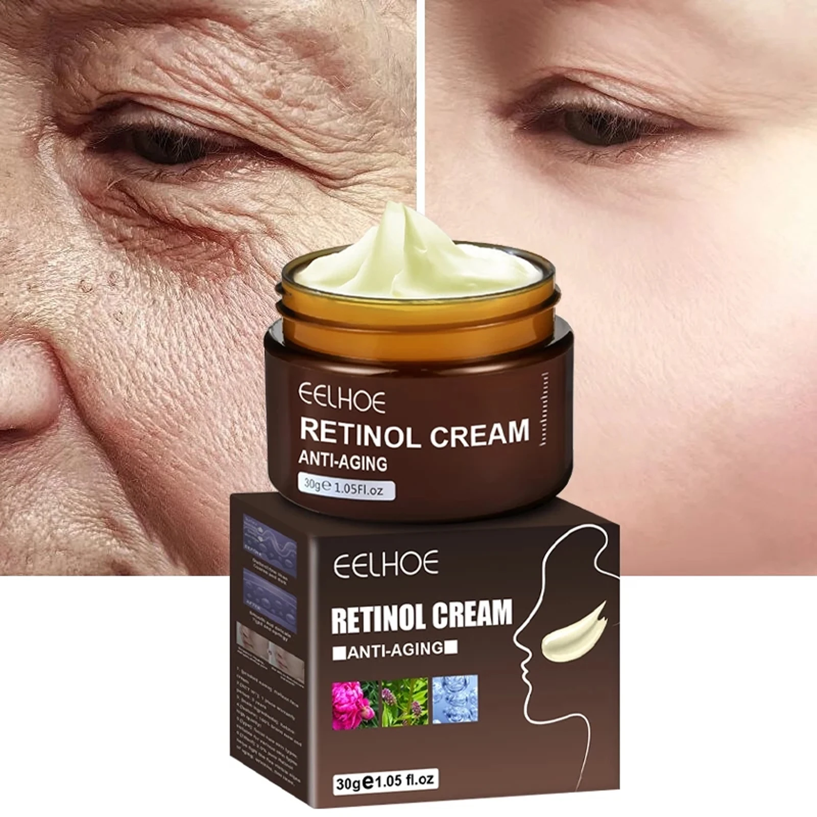 

Anti-Aging Retinol Face Cream Hyaluronic Acid Moisturizing Whitening Anti-Wrinkle Skin Care Firming Cosmetics 30g