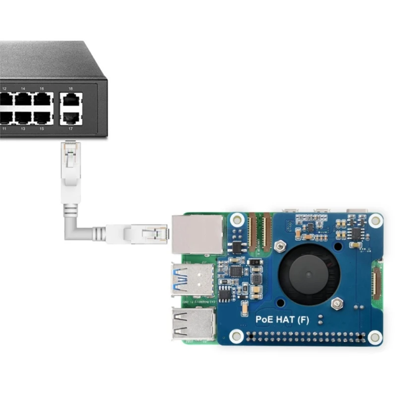 

PoE HAT 802.3af/at Плата питания через Ethernet для 5