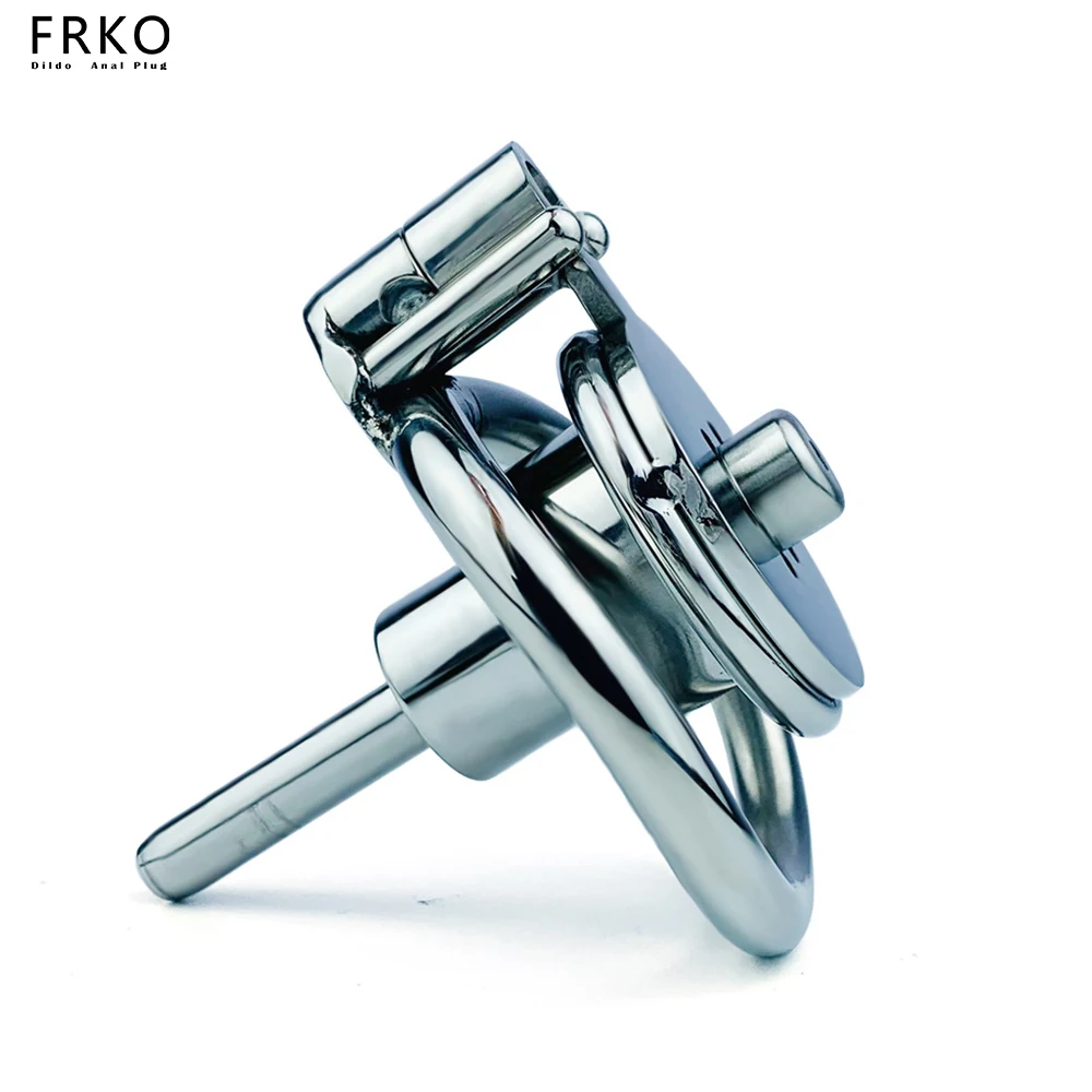 FRKO Negative Inverted Chastity Cage 정조대 Device Stainless Steel Curved Penis Ring Metal Urethral Catheter Sex Toys For Sissies penis chastity cage,chastity lock sex toy,chastity cage accessory,penis cock ring,male female sex toy