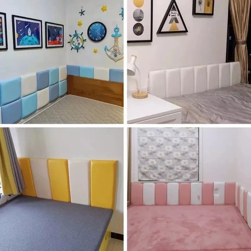 Anti-collision Soft Tatami Back Wall Cushion Pad Wall Sticker Anti-bump Decoration Self-adhesive Background Wall Wall Decor