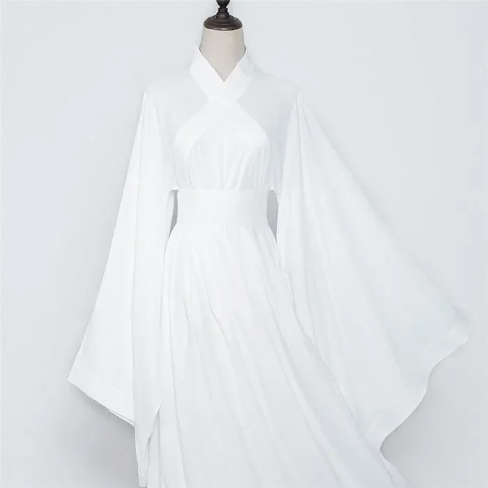 Hanfu Chinesische Ming-Dynastie Traditionelle Robe Futter Original Weiße Innenbekleidung Kleidung Taoistische Robe Dessous Kostüm – Detail 8