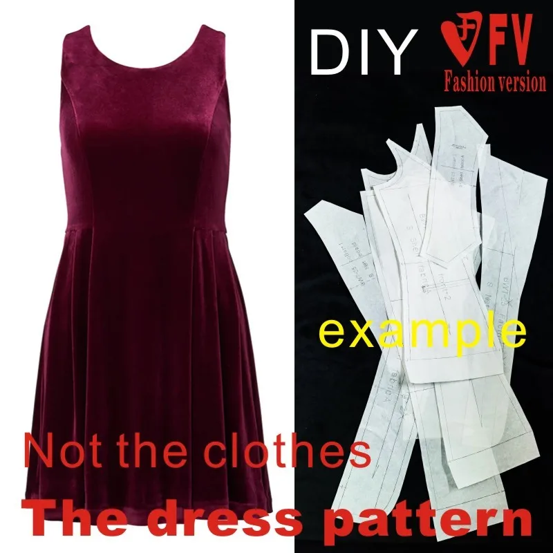 Clothing DIY The dress Dresses Sewing Pattern cutting drawing BLQ-8
