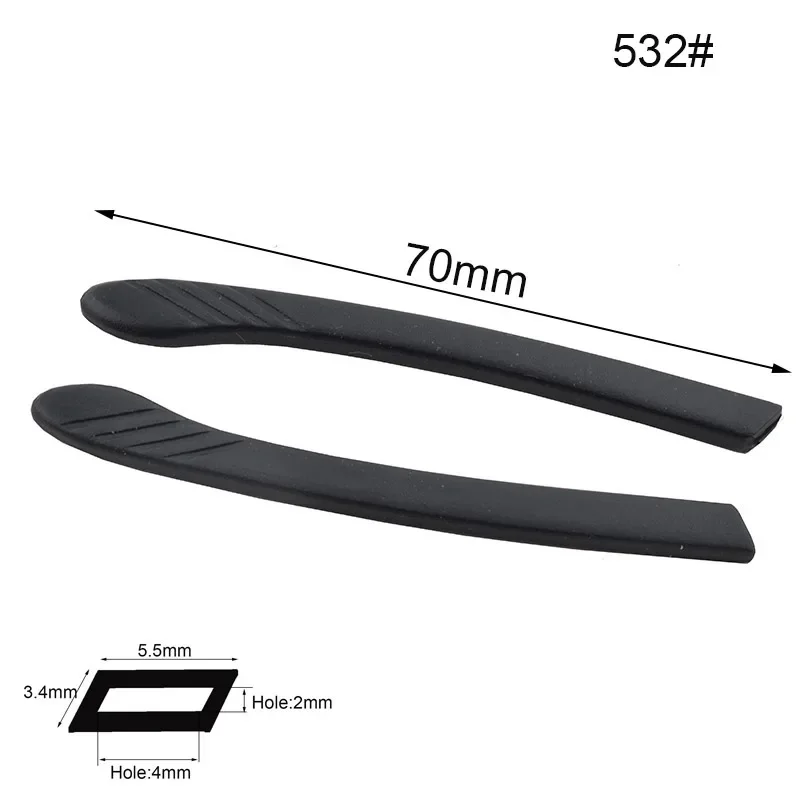 10 Pairs Black and Brown Rubber Temple Tips