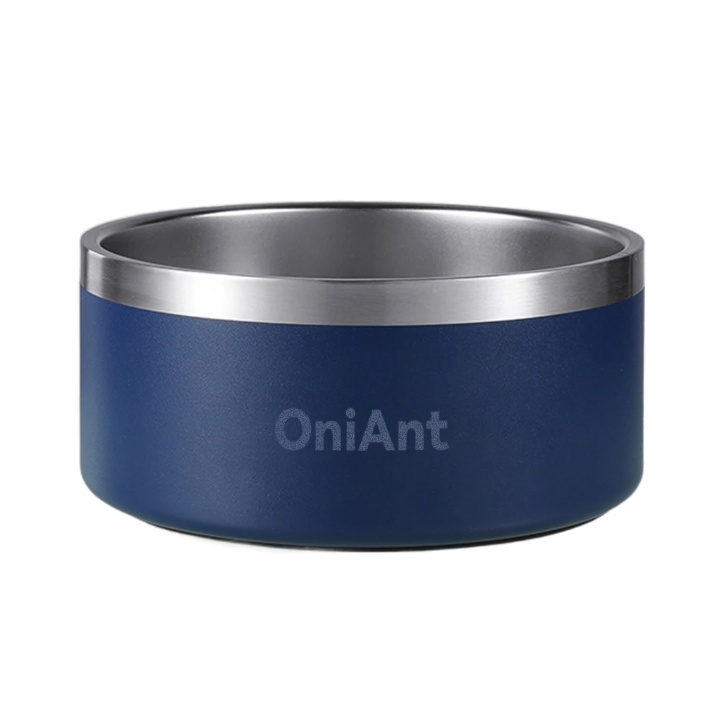 OniAnt Pet food bowls, Feeding vessels for pets Stainless Steel Pet Food Bowl, 64 Ounces/8 Cup Dog Food and Water Bowl
