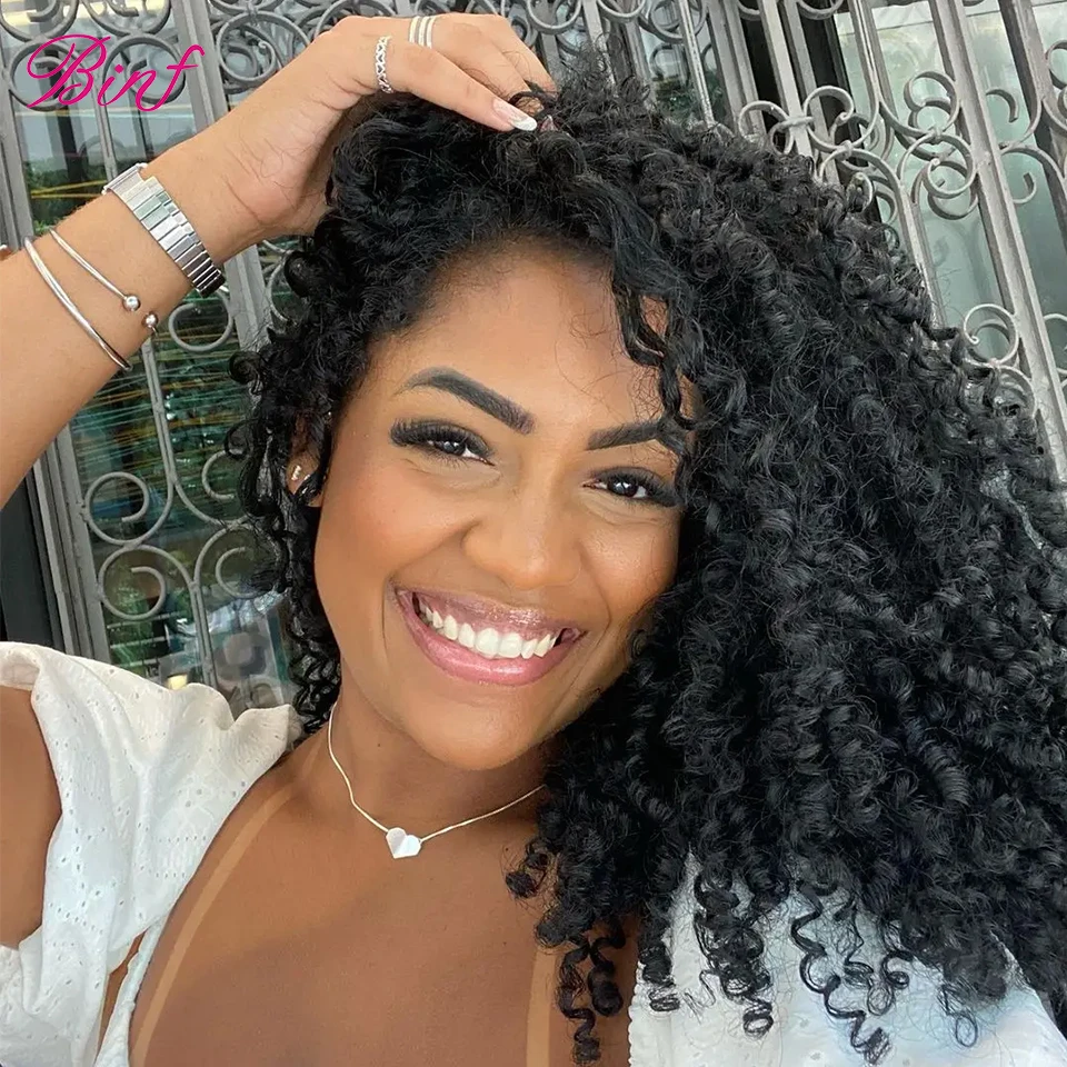Pixie Curly Human Hair Bundles Deep Curly Hair Bundles Brazilian Raw Hair Weaving 8-40 Inch Human Hair Loose Deep Wave Bundles 4