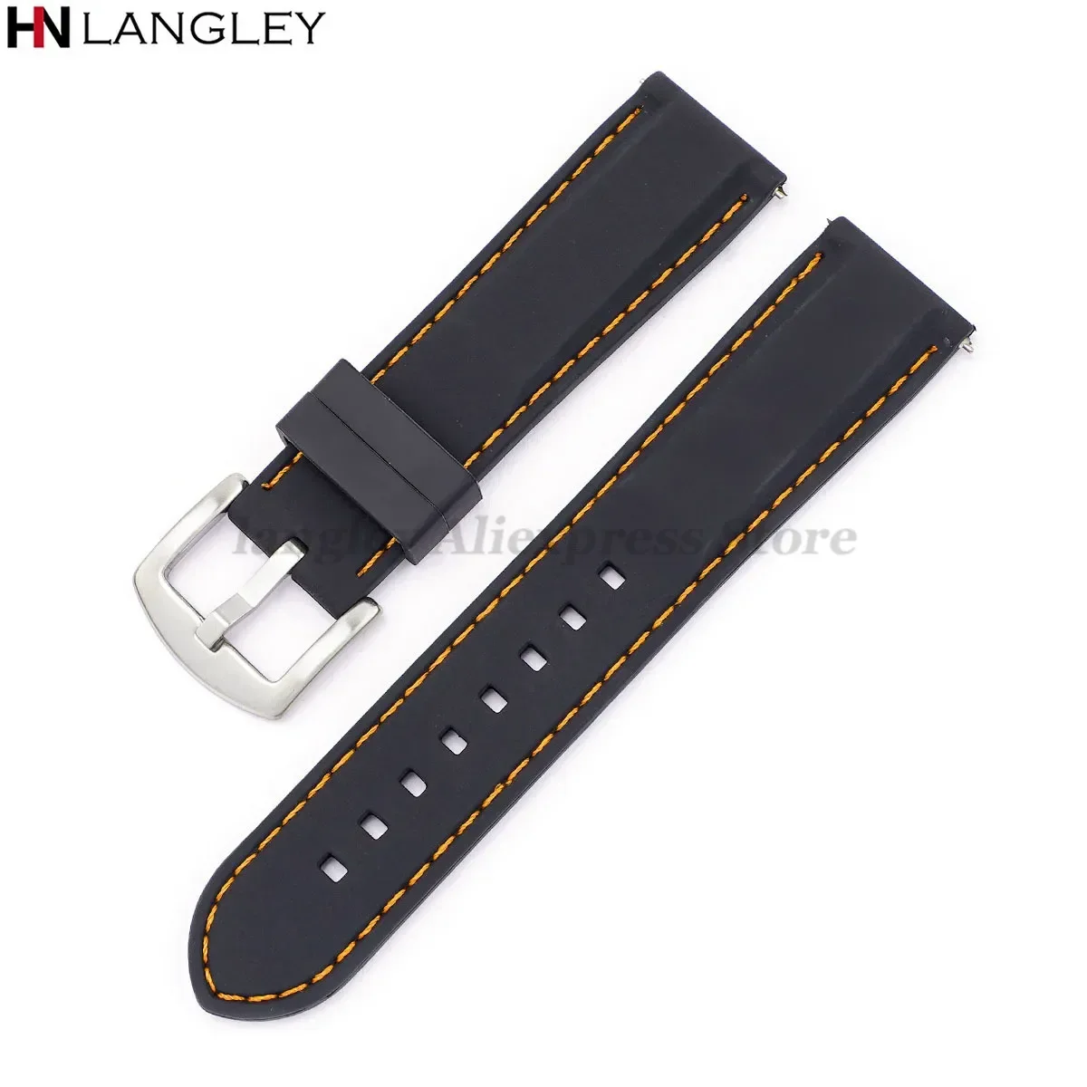 Universal Waterproof Silicone Watchband - Sporty Rubber Wrist Strap