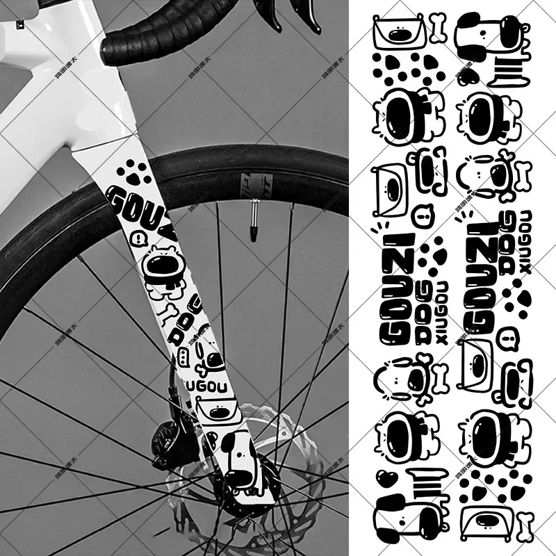 Bicycle Stickers Reflective Waterproof Cycling Stickers Road Bikes Frame Sticker for Bicycle Frame Top Tube Graffiti DIY 1pc