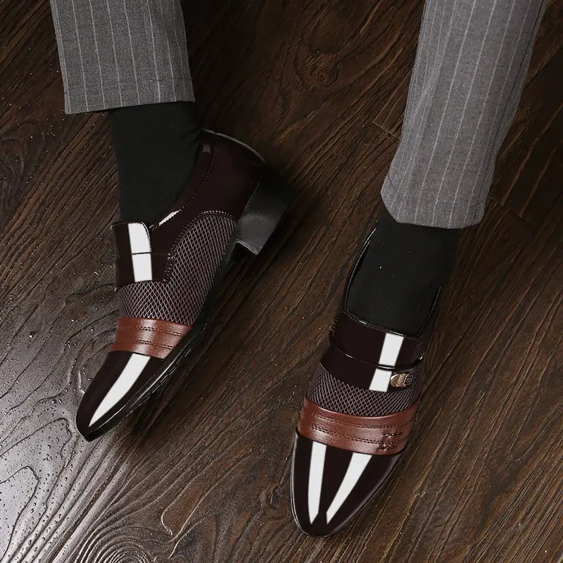 Leather Shoes for Men Classic Business Dress Men Shoes Fashion Party Office Formal Oxfords New Loafers Zapatos De Cuero