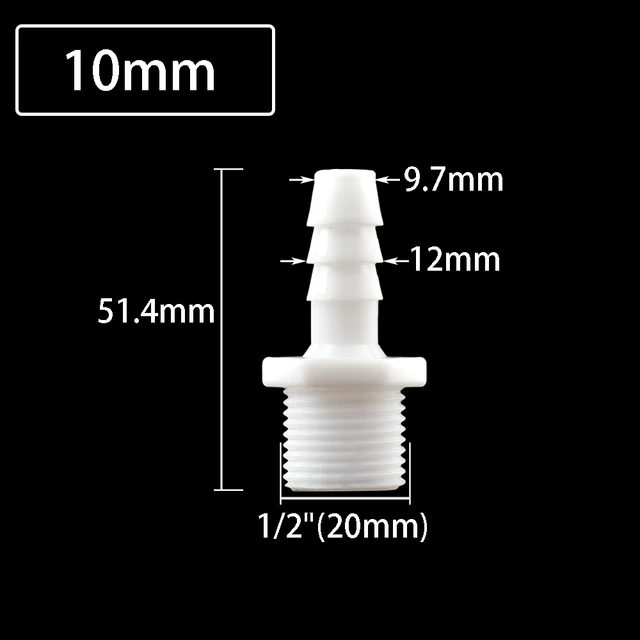Műanyag Cső Illesztő Pagoda Barb 4 ~ 20 Mm -Es Csatlakozó 1/2 "-Es Bsp Hím Szál Kapcsoló Egyenes Haltartály Tömlő 1Pcs - Image 5