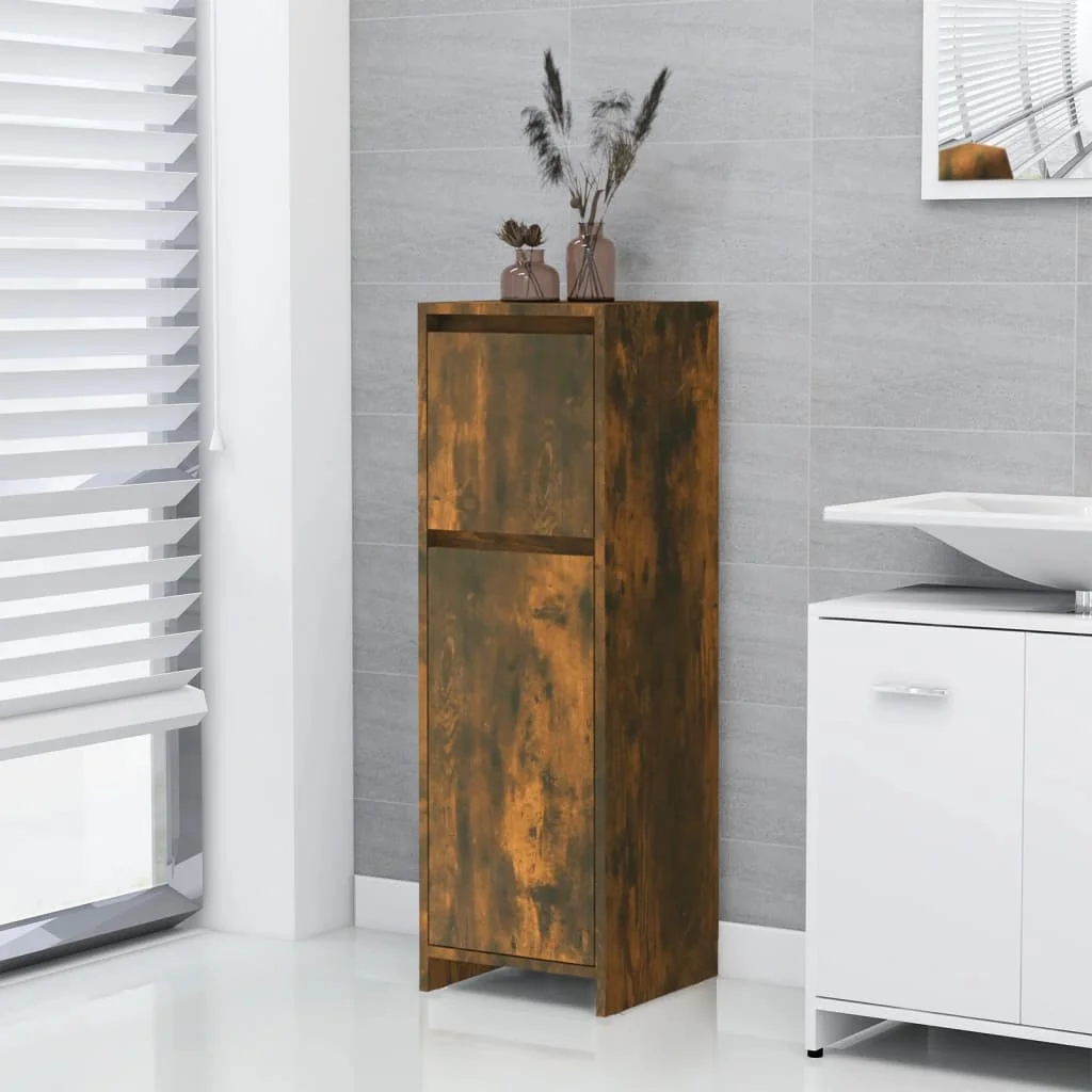 Mobile Da Bagno In Rovere Fumé 30X30X95 Cm Engineering Wood